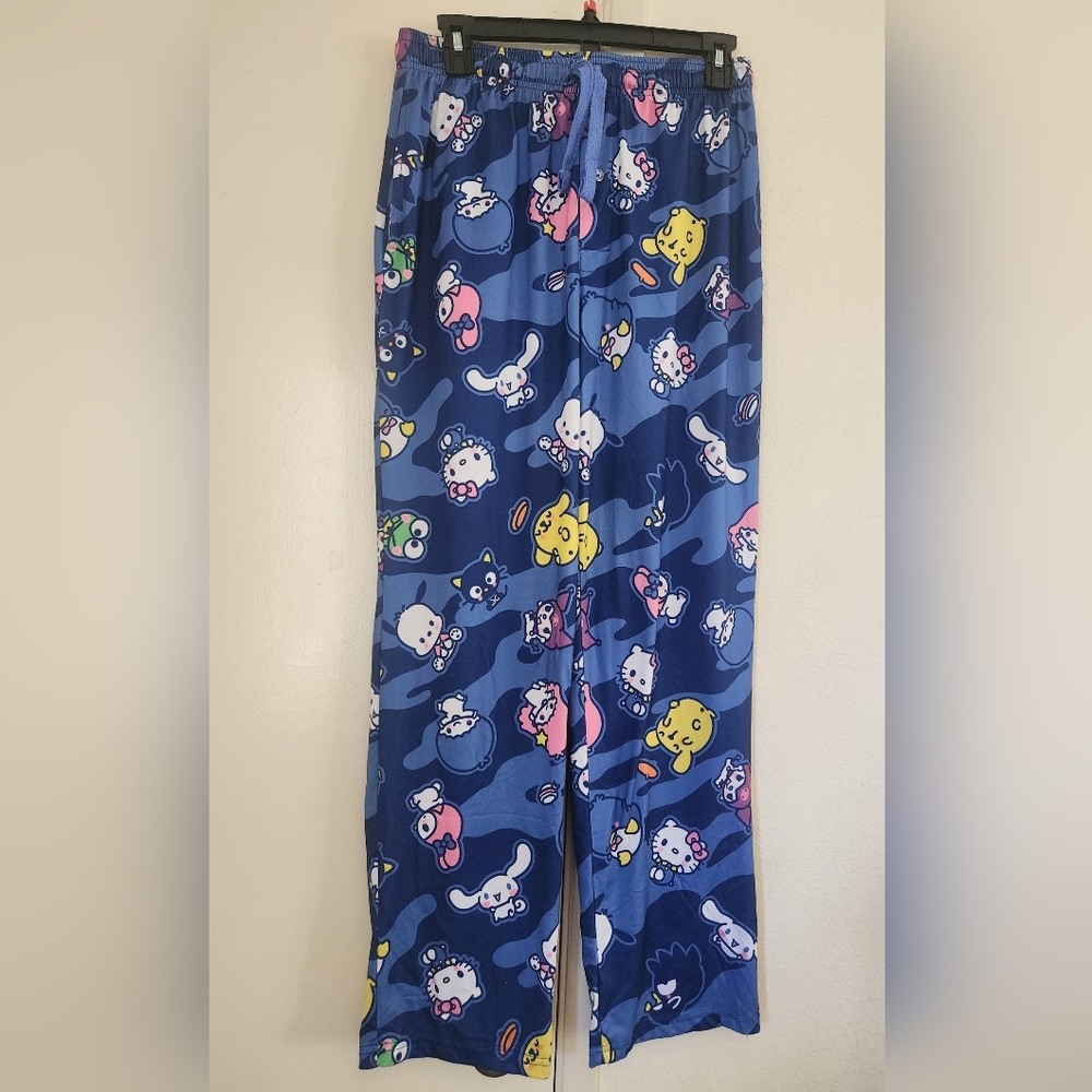 Kids Blue Cartoon Character Pajama Pants